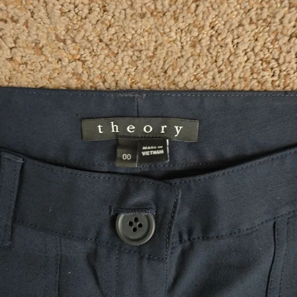 Theory Women's Cargo Navy Pants Jogger Size 00 - Picture 13 of 13